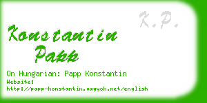 konstantin papp business card